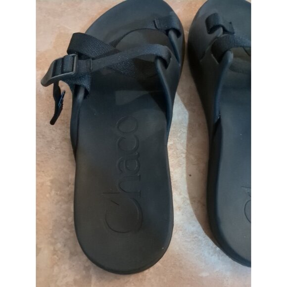 Chaco Chillos sz 11 Men's Slide Sandal, Black, flip flop adjustable - Picture 4 of 9
